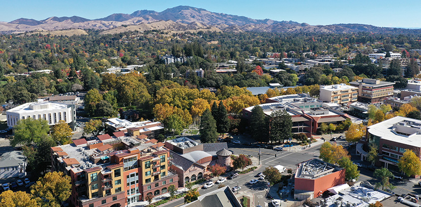 Aerial view Walnut Creek